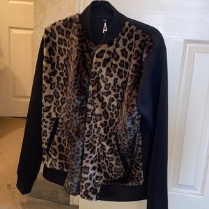 Topman furry cheetah jacket